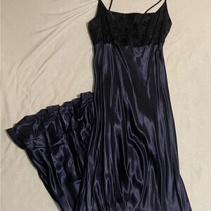 Elegant Black Satin Dress